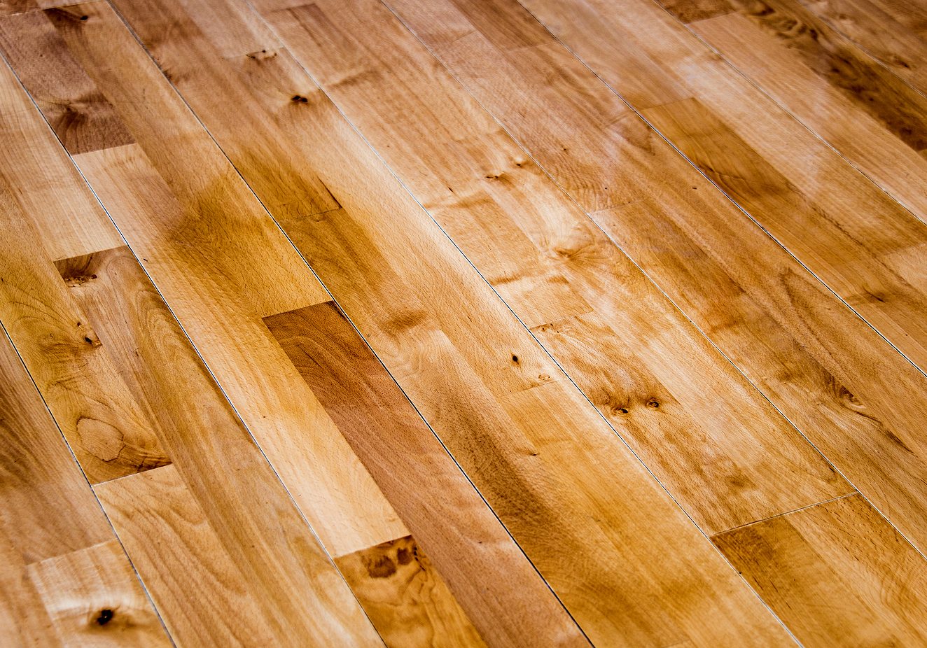 flooring Wood floor. Wood floor made of oak material. Golden color of wood floor. New wood floor installed.